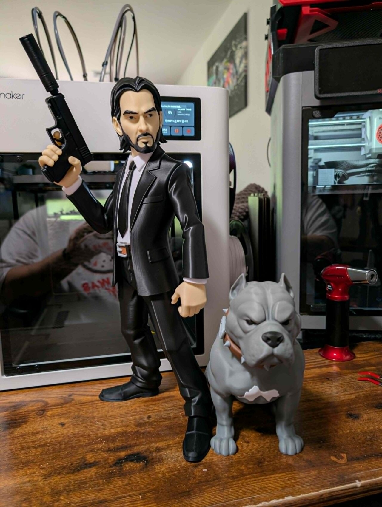 John Wick Figure with Dog by Grimm Forge Studios