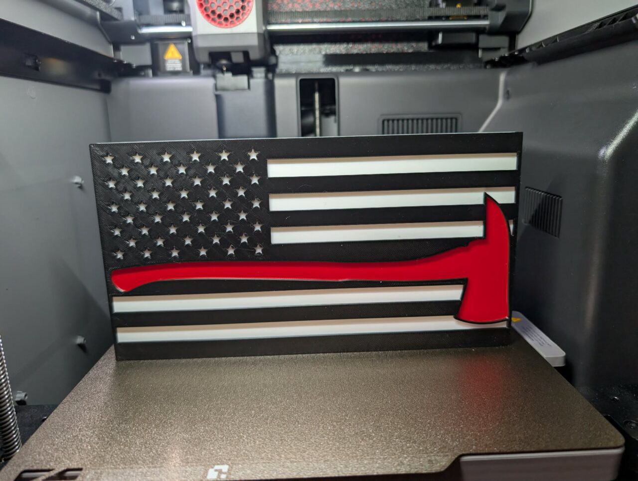 Firefighter Thin Red Line Flag by Grimm Forge Studios