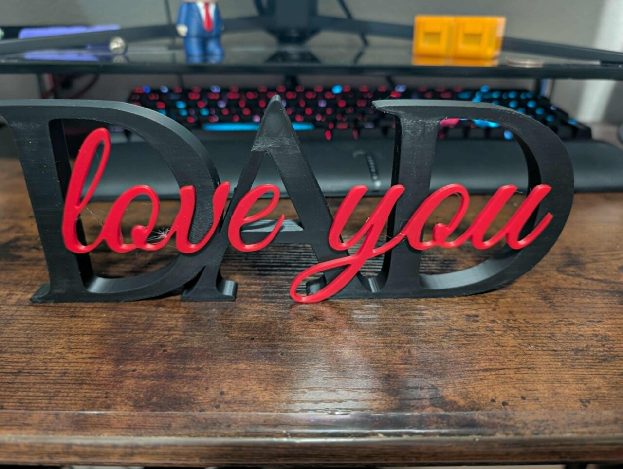 Love You Dad Sign by Grimm Forge Studios