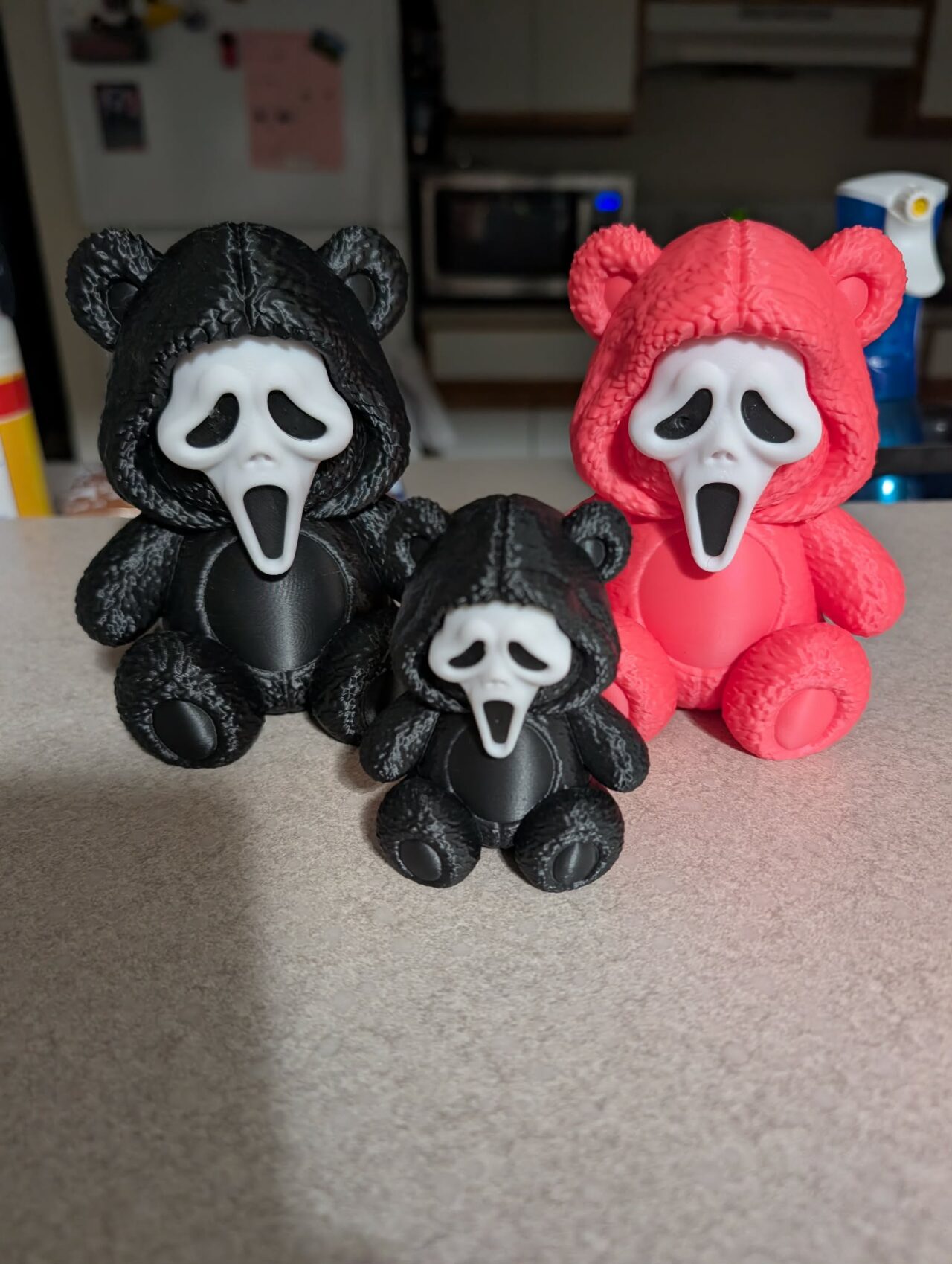 Ghostface Teddy Bears by Grimm Forge Studios