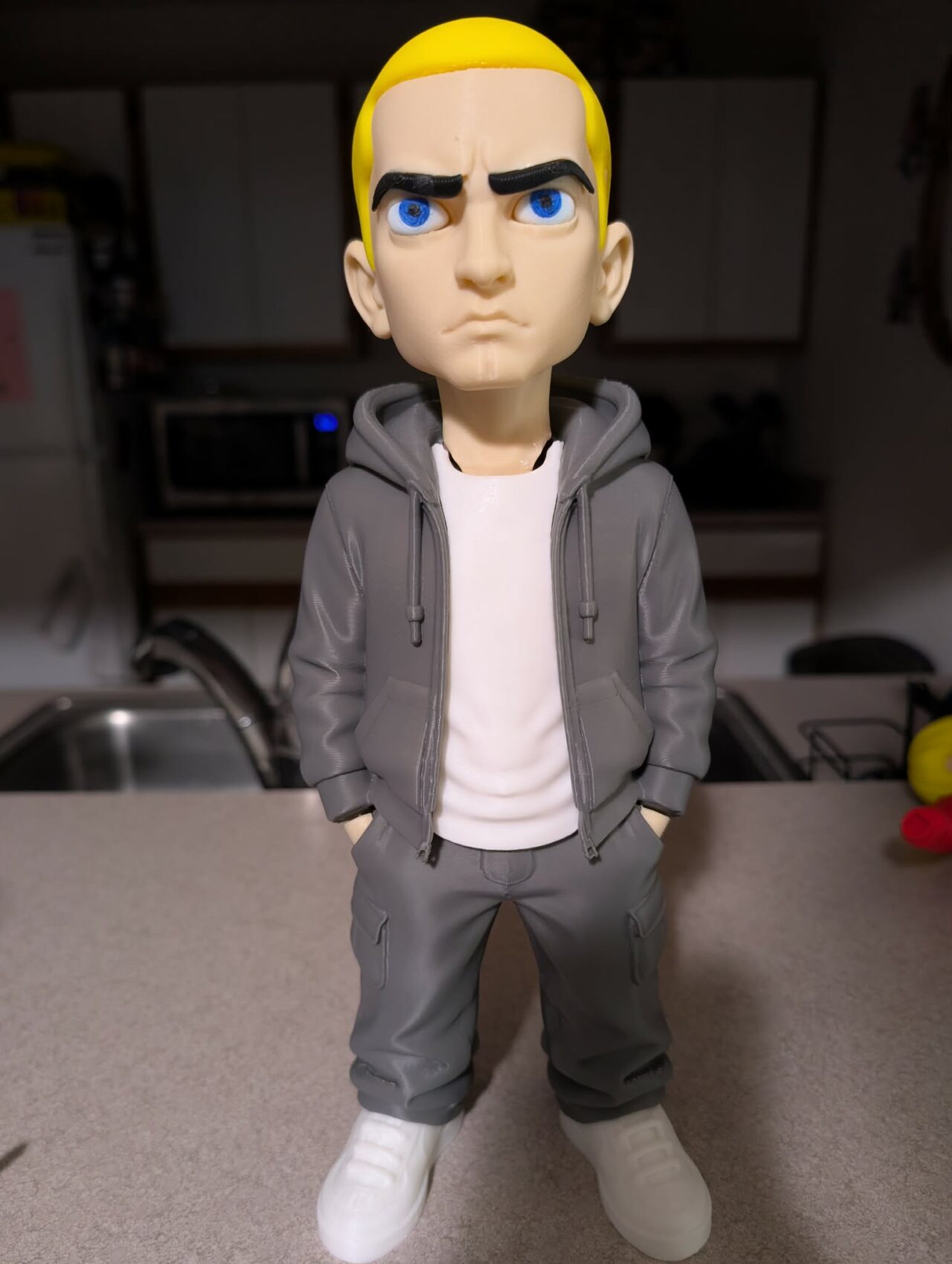Eminem Gray Hoodie Figure by Grimm Forge Studios