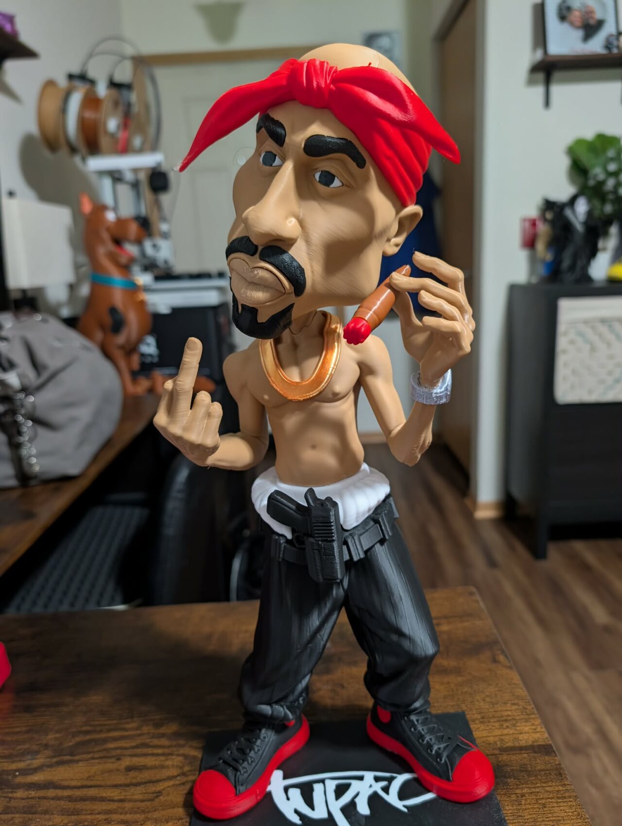 Tupac Caricature Figure by Grimm Forge Studios